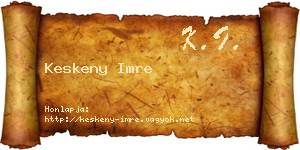 Keskeny Imre névjegykártya